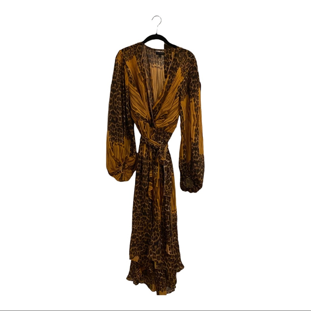 Leopard Print Dress Mid length w/long train back